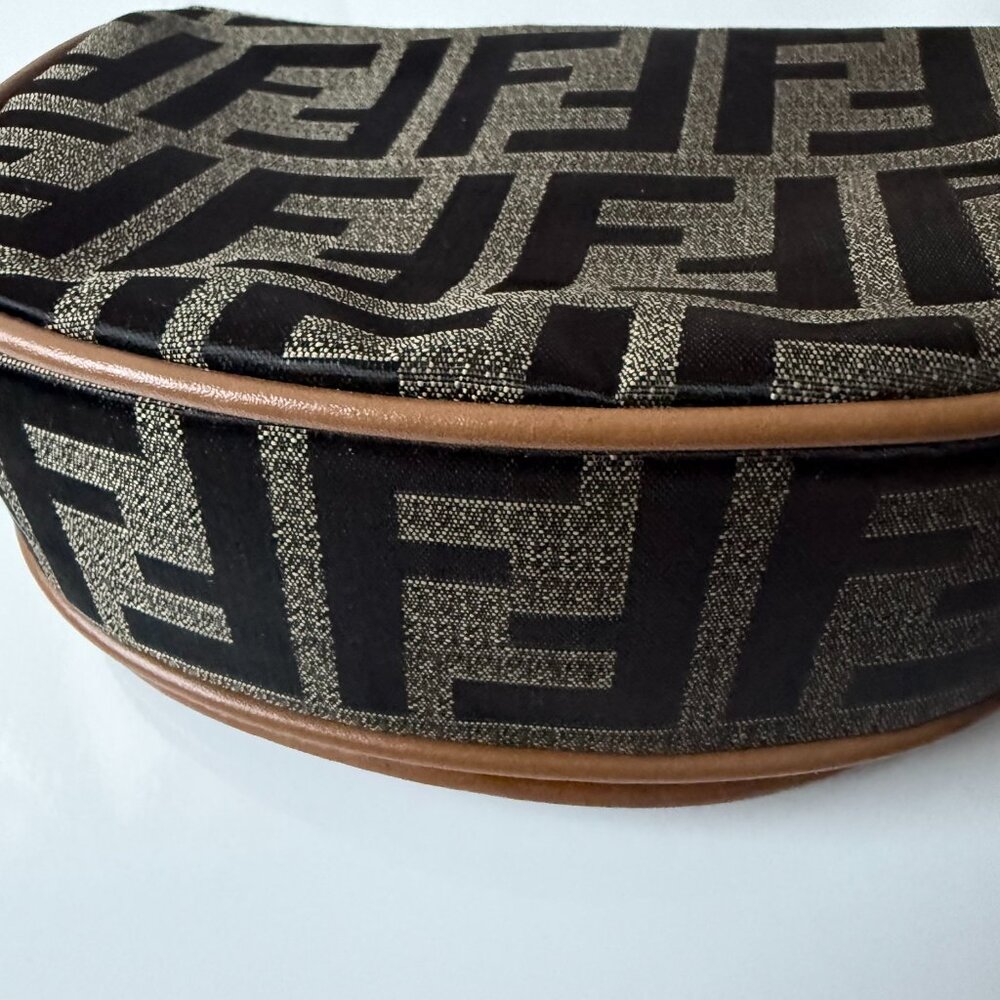 Vintage Zucca Print Saddle Bag | Monogram Logo 90s Style - Picture 3 of 13